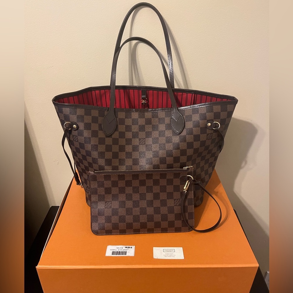 Louis Vuitton Neverfull MM Damier Ebene with Pochette